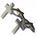 Silver Cross Cufflinks Set